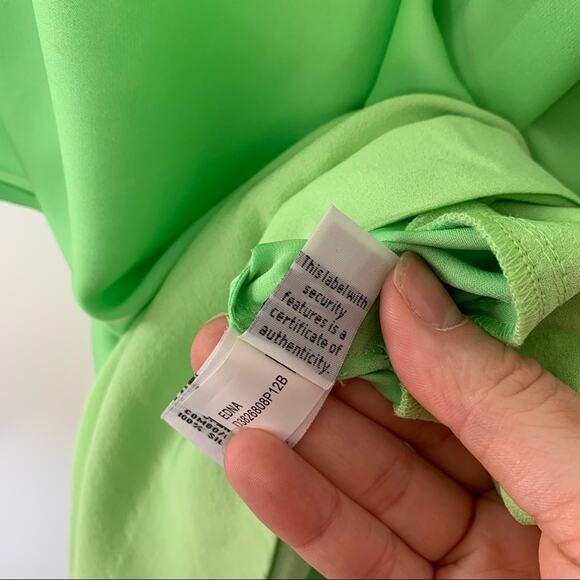 Diane Von Furstenberg Lime Green Belted Dress - Picture 9 of 13